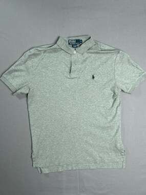Polo Ralph Lauren Heather Gray Polo Shirt Size S - Classic Mesh Pony Logo (Missi